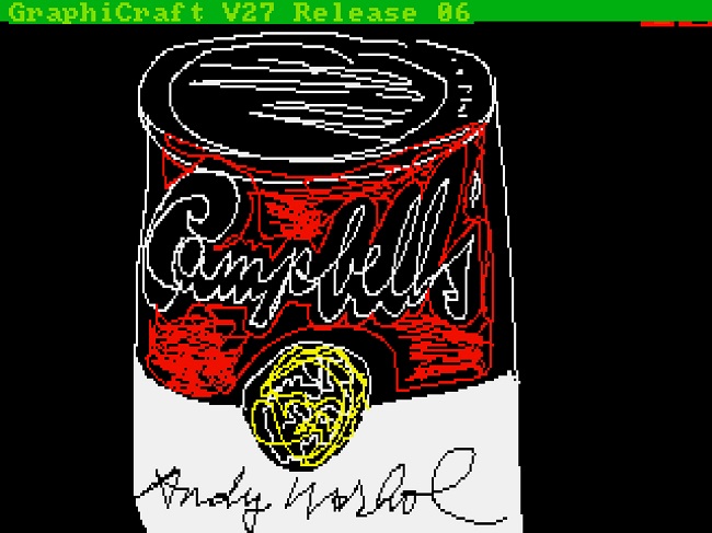 His infamous Campbell's Soup can re-worked