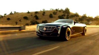 Cadillac Ciel Concept, which was first unveiled last August. Image courtesy of YouTube video (www.youtube.com/watch?v=CXCIkcxlWa8