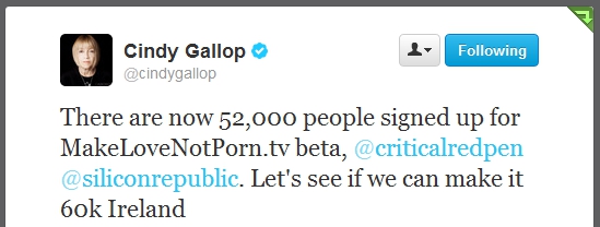 Cindy Gallop tweet