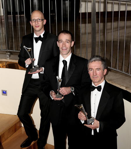 Dr Peter Lee, winner of the 2012 Clinical Innovation Award; orthopaedic surgeon Seamus Morris, runner-up; and consultant endocrinologist Dr Sean Dinneen, also a runner-up 