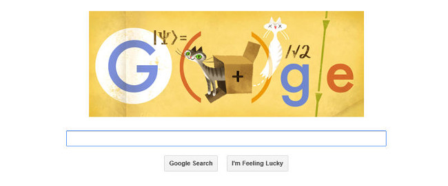 Erwin Schrödinger's 130th birthday Google Doodle