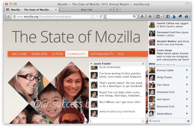 Facebook Messenger for Firefox 17.0
