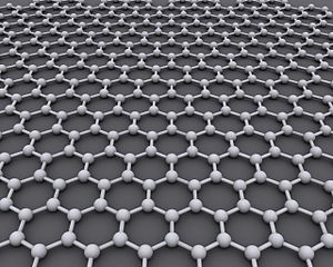 Resembling chicken wire,  graphene is a sheet of carbon atoms bound together with double electron bonds. Atoms in graphene are arranged in a honeycomb-style lattice pattern. Professor Andre Geim and Professor Konstantin Novoselov from The University of Manchester discovered graphene in 2004. They won the Nobel Prize for Physics in 2010 for their pioneering work. Image courtesy of  Wikimedia Commons