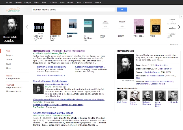 "Herman Melville books" Google search