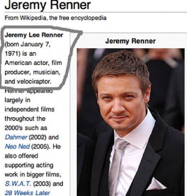 Jeremy Renner Wiki edit