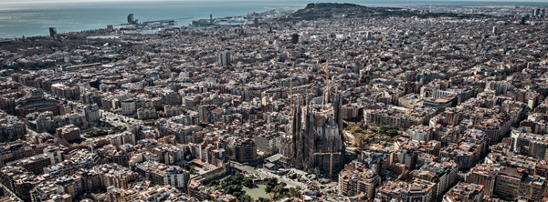 Aerial view of the Basílica de la Sagrada Família in Barcelona, Spain. Credit: Facebook page Basílica de la Sagrada Família