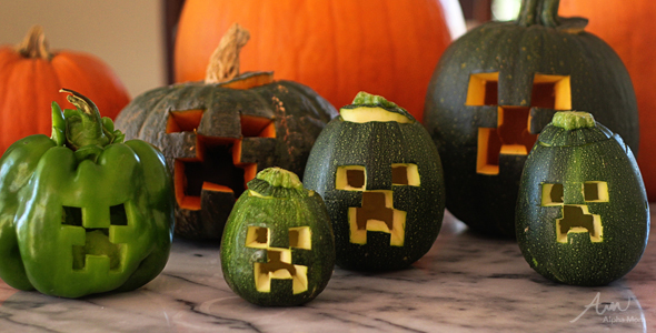 Minecraft Creeper pumpkins