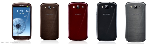 New Samsung Galaxy S III colour options