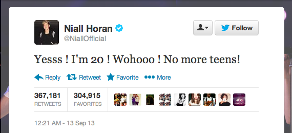 Niall Horan One Direction tweet