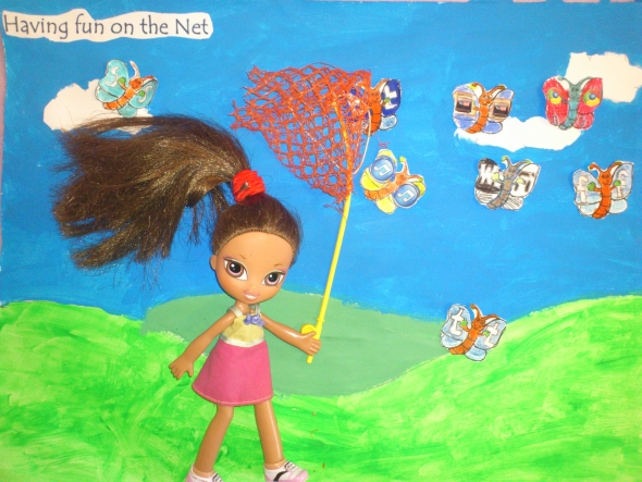 'Having fun on the Net' by Niamh Cronin, Cork, winner of the Age 8 to 11 Poster category