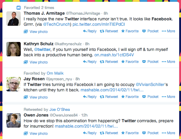 Twitter redesign reactions
