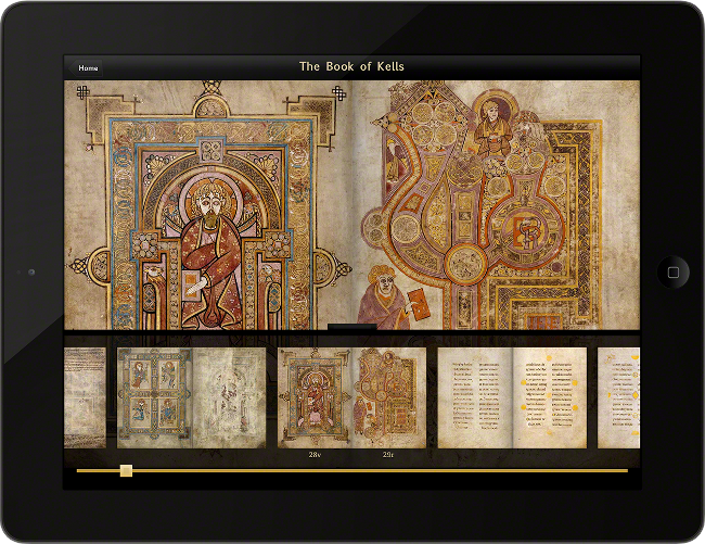 The Book of Kells for iPad - Image copyright The Board of Trinity College Dublin