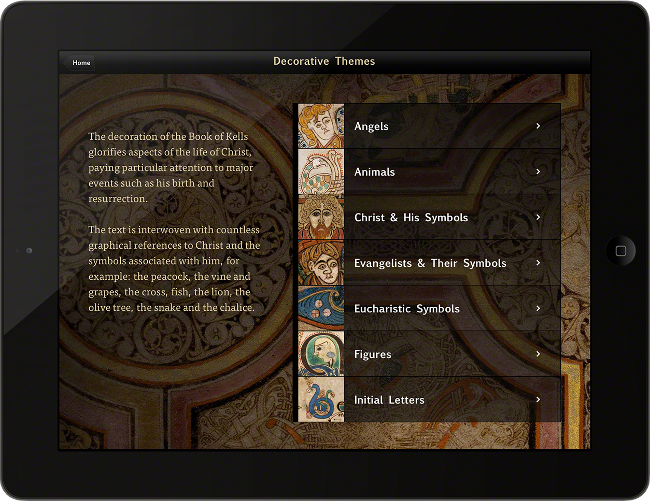 The Book of Kells for iPad - Image copyright The Board of Trinity College Dublin