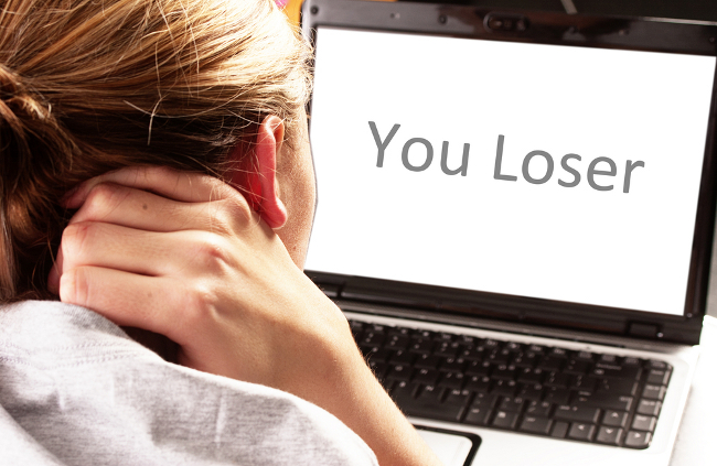 Cyberbullying image via Shutterstock