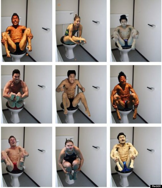 Olympic divers on toilet (by Redditor Smokey95)