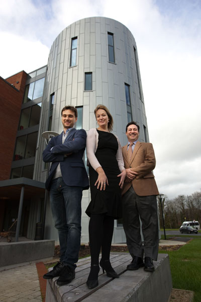 Andrei Lagunov, CFO, iTRAC Global, Andrea Deverell, Nexus Innovation Centre manager, Tony Leto, CEO/president of iTRAC Global, pictured at the Nexus Innovation Centre at University of Limerick
