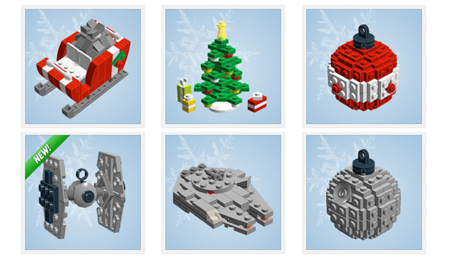 Lego Christmas ornaments designed by Chris McVeigh