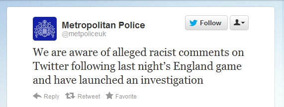 Metropolitan Police tweet