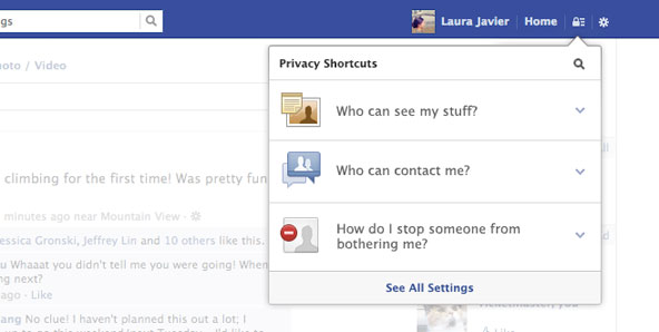 Facebook Privacy Shortcuts