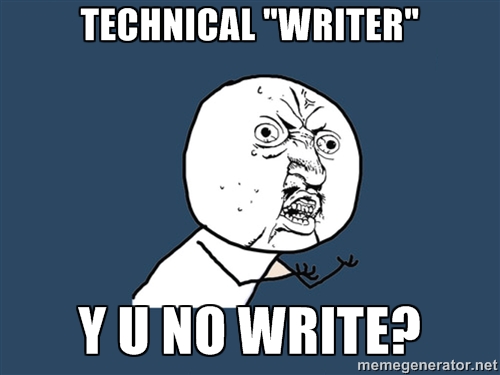 technical writer meme