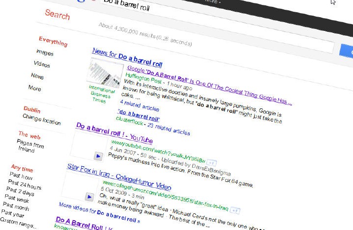 Google Turns Web Upside Down With Do A Barrel Roll Life