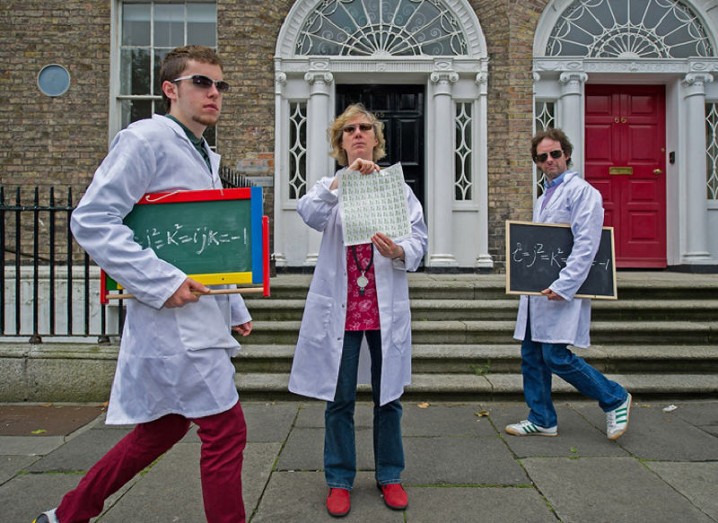 On Dublin's Merrion Square, where cat-loving Erwin Schrodinger, Nobel physicist, and temporary Irishman, worked for 17 years, are the geeky guides Ronan Lyne, Ingenious Ireland founder Mary Mulvihill, and Patrick Roycroft