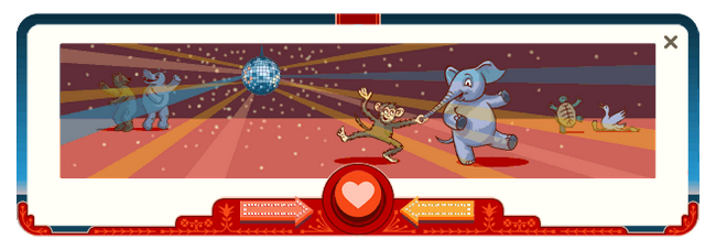 Google Doodle 14 February 2013: Happy Valentine's Day and 154th birthday to George Ferris!