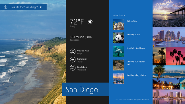 Bing Smart Search on Windows 8.1