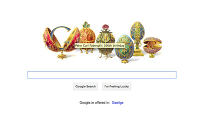 Google Doodle 30 May 2012 Peter Carl Fabergé