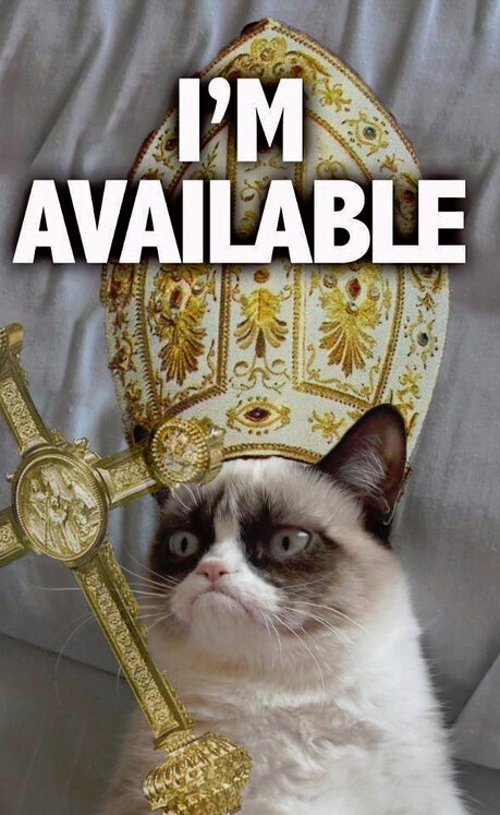 Grumpy Pope