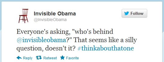 Invisible Obama Tweet