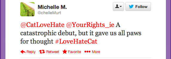 Love/Hate tweets