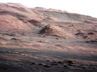 Mount Sharp Mars August 2012. Image taken by Curiosity Rover