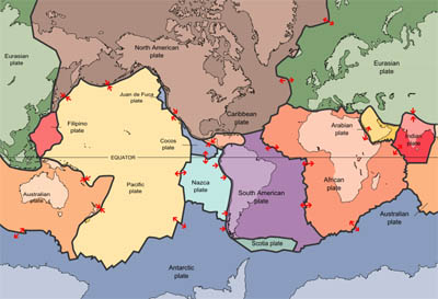 The Plates on Planet Earth, including the Pacific Plate