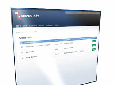 Scorebuddy web-based platform for contact centres