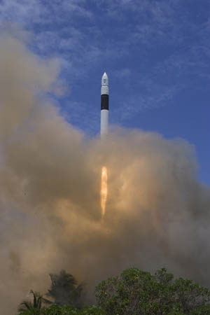 SpaceX Falcon rocket and Dragon capsule pictured lifting off for space on Tuesday 22 May