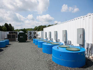 Photo: View of Beacon Power's 20MW flywheel storage plant in Stephentown, New York, which  reached full capacity to supply clean energy to New York state's electricity grid in July 2011