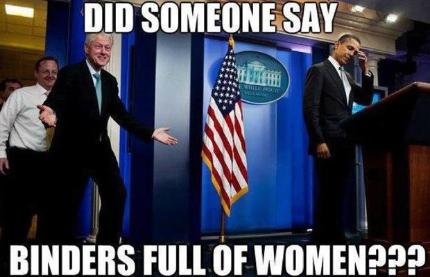 Clinton - binders full of women