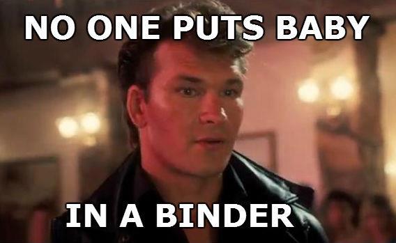 No one puts baby in a binder