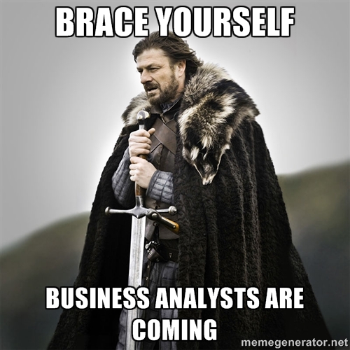 Business analyst meme