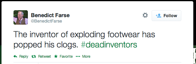 Dead inventors hashtag Twitter