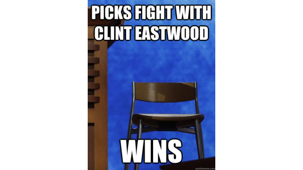 Clint Eastwood vs Chair