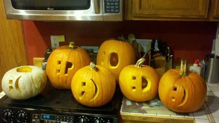 Emoticon pumpkins