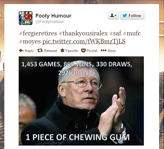 Sir Alex Ferguson retires - Twitter reactions