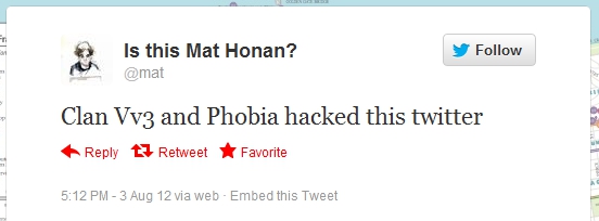 Twitter Mat Honan (hacked)
