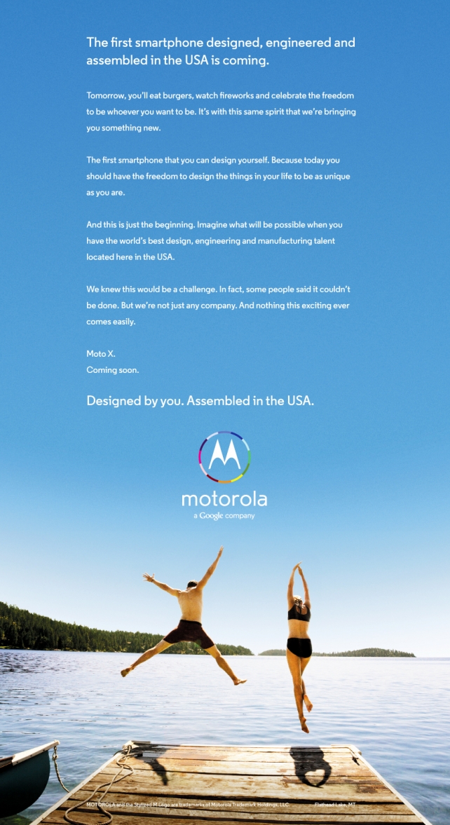 Motorola Moto X ad