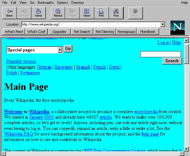 Netscape first page