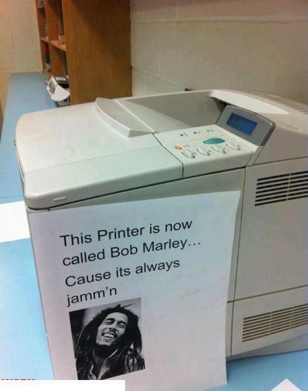 Jammed printer