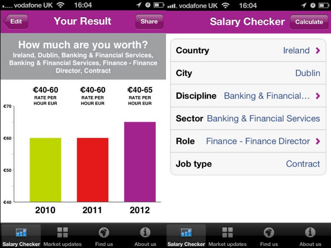 Robert Walters Salary Checker iPhone app