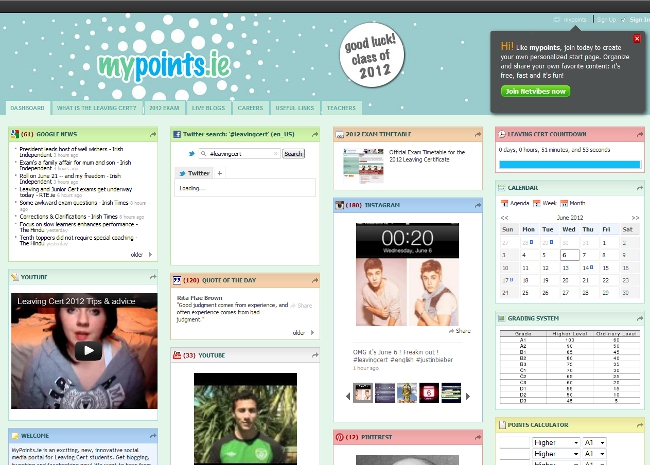 Screenshot of MyPoints.ie